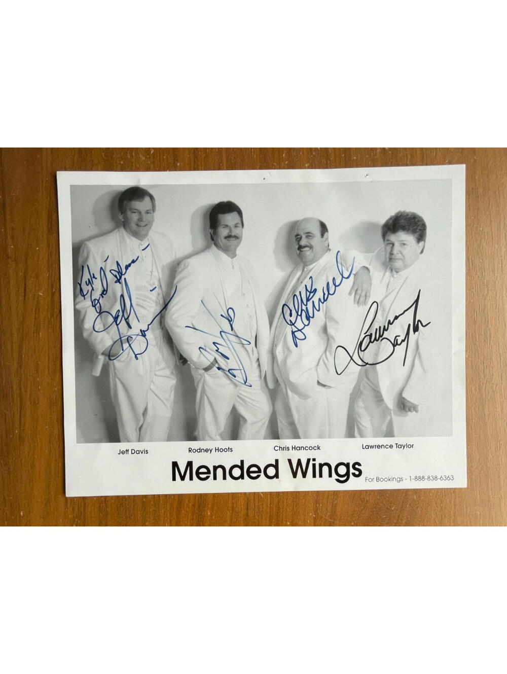 Mended Wing Band Photo Autopraphed Photo Signed Photo Gospel Singers Christian